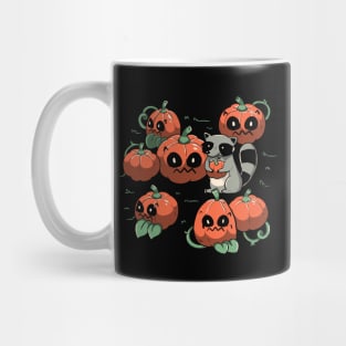 Stolen Pumpkin Halloween Raccoon by Tobe Fonseca Mug